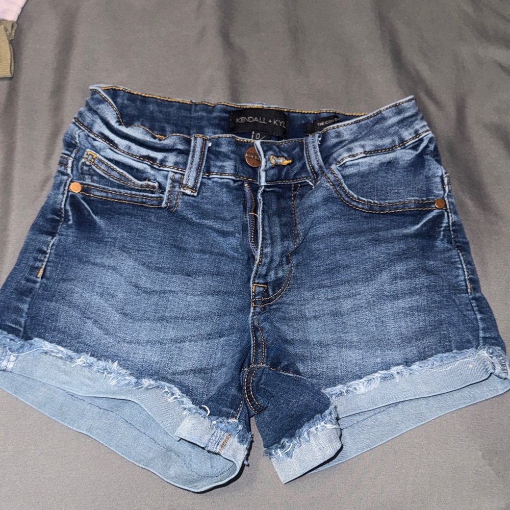 Kendall & Kylie Dark Blue Jean Shorts